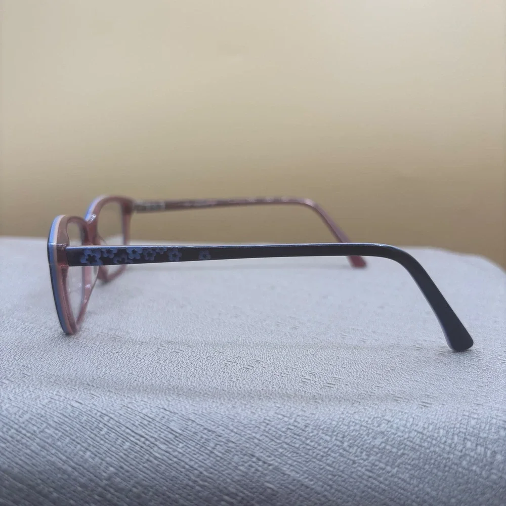 Superflex SFK-194 Purple Pink Floral Eyeglasses Frames 48-15-130 Women Kids